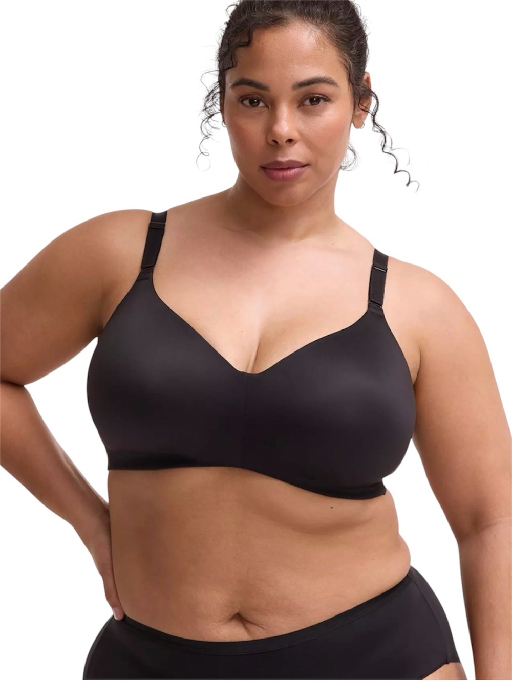 torrid Smooth Wireless Black Bra - Full Coverage